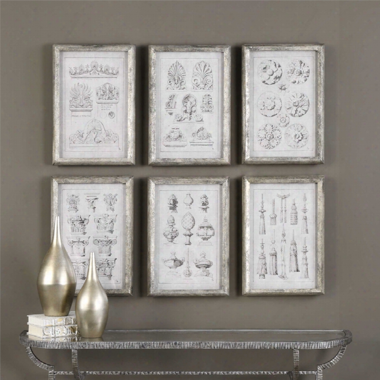 Uttermost Architecturaal Accents Prints Set Of 6