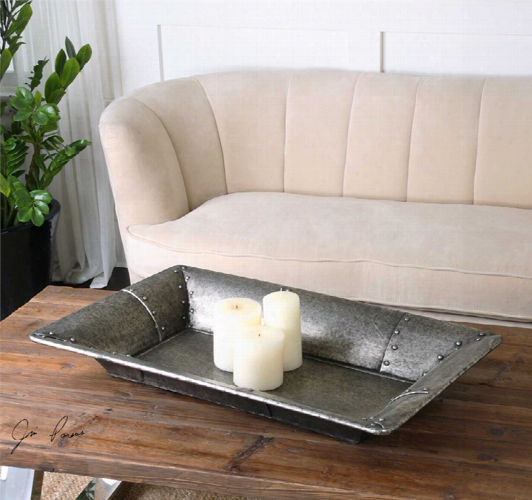 Uttermost Arya Studded Metal Tray