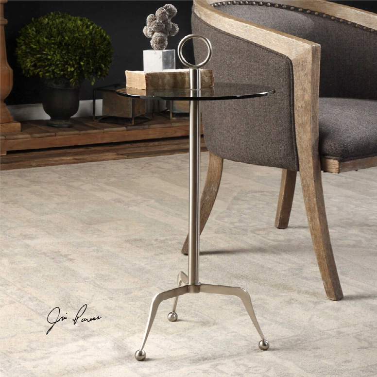 Uttermost Astro Stainless Steel Accent Table