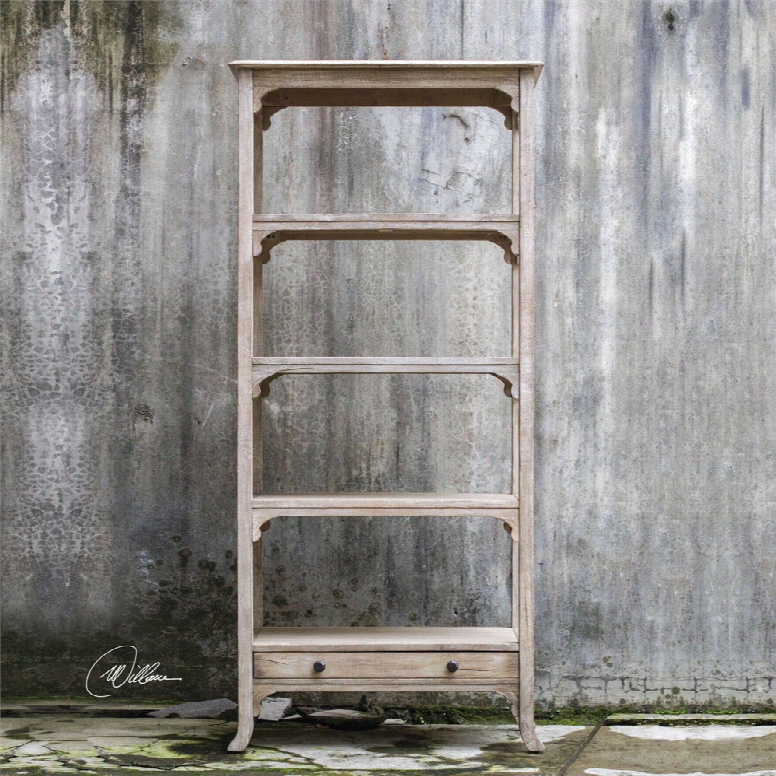 Uttermost Bridgely Etagere In Aged White