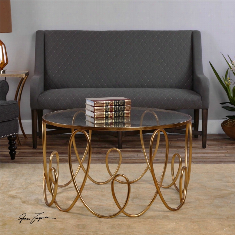 Uttermost Brielle Coffee Table In Gold