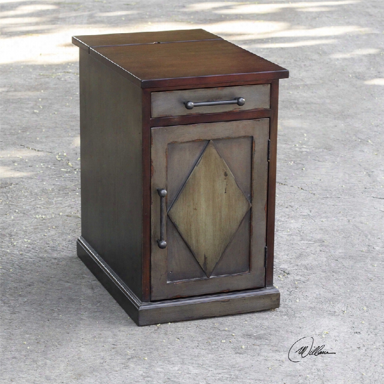 Uttermost Charcoal Breccan End Table