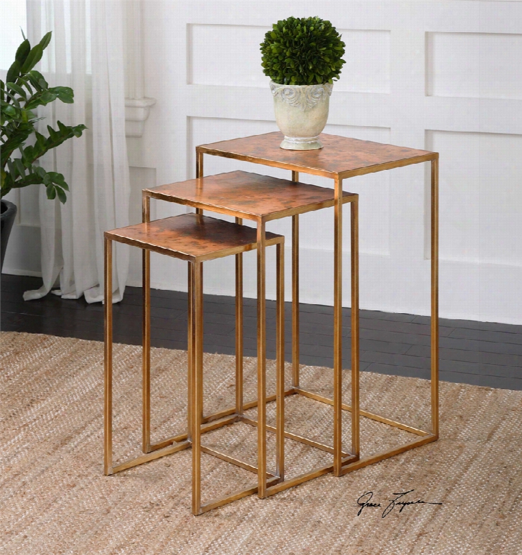 Uttermost Copres Oxidized Nesting Tables Set Of 3