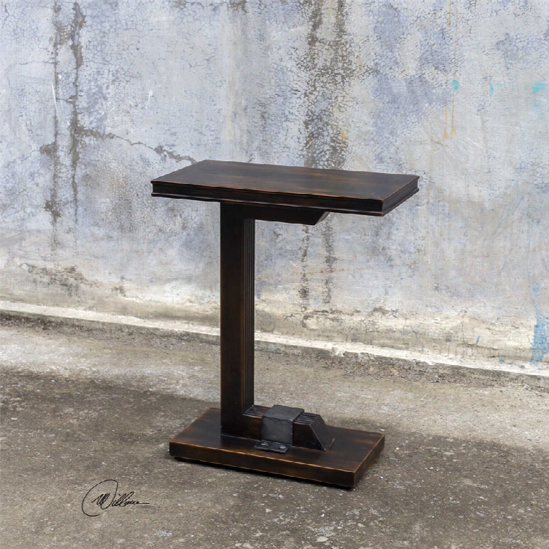 Uttermost Deacon Industrial Accent Table