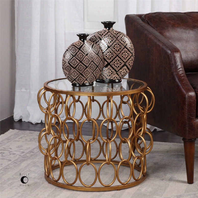 Uttermost Dipali Accent Table In Gold