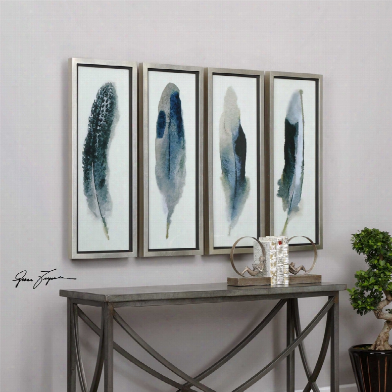 Uttermost Feathered Beauty Prints Set Of 4