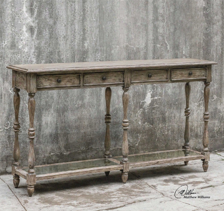 Uttermost Fortuo Weathered Console Table