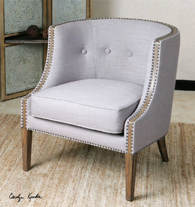 Uttermost Gamila Accent Chair In Light Gray