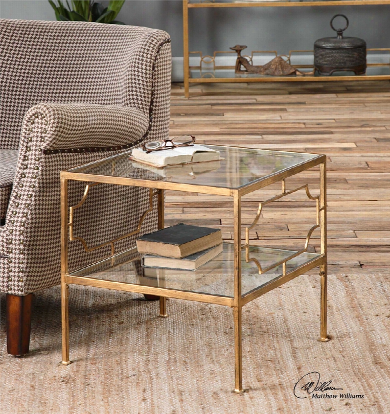 Uttermost Genell C Ube Table In Gold