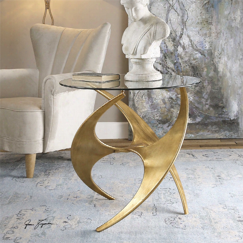 Uttermost Graciano Glass Accent Table