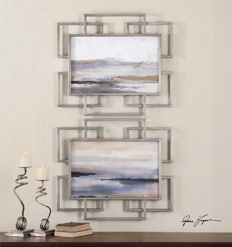 Uttermost Gray Mist Framed Art Set Of 2