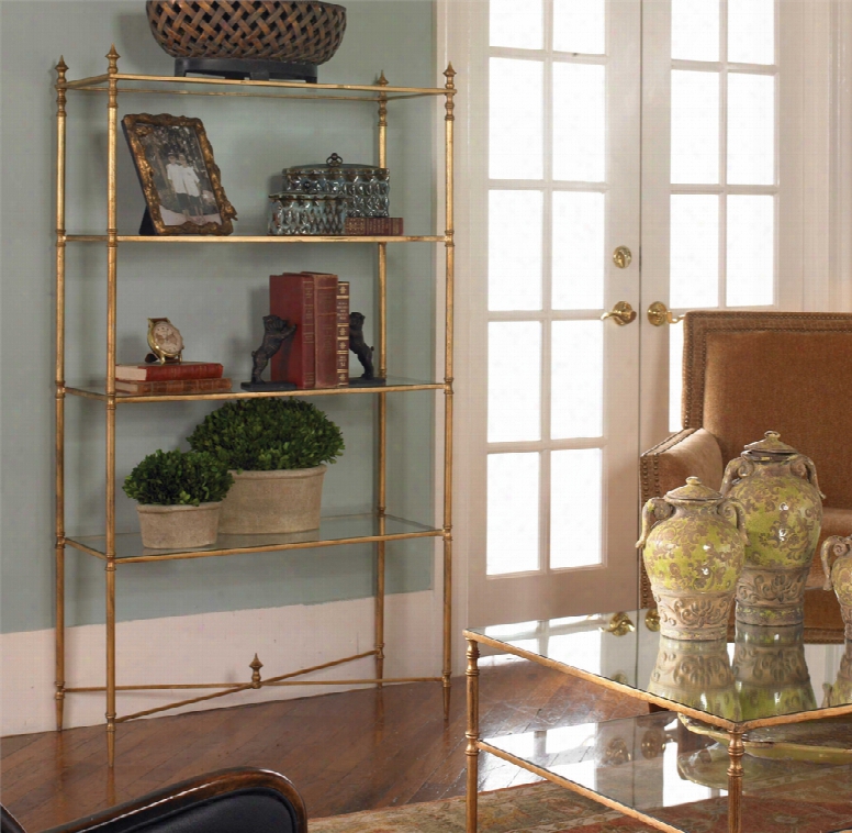 Uttermost Henzler Mirrored Glass Etagere