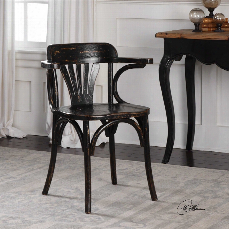 Uttermost Huck Accent Chair In Black