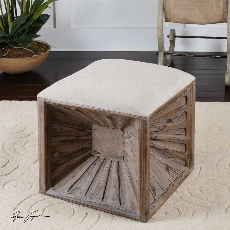 Uttermost Jia Wooden Ottoman