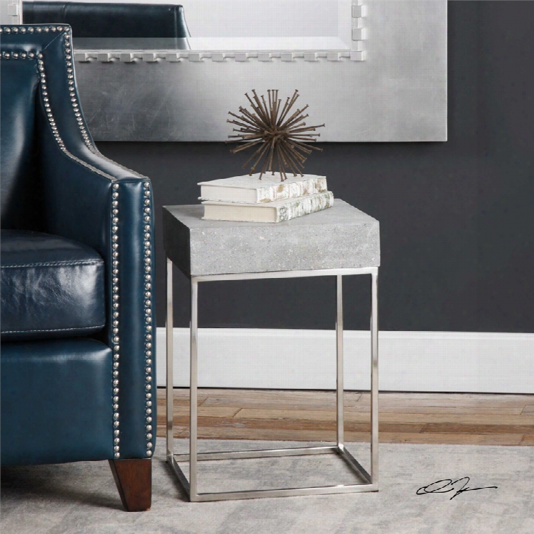 Uttermost Jude Concrete Accent Table