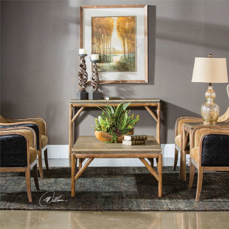 Uttermost Anti Coffee Table In Metallic Champagne