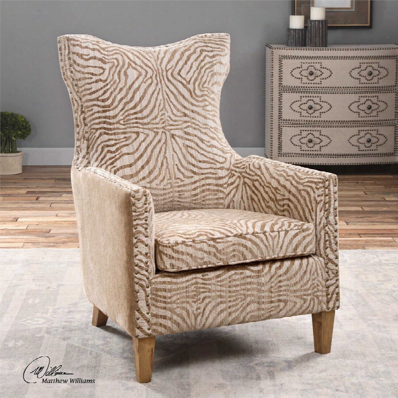 Uttermost Kiango Animal Pattern Arm Chair