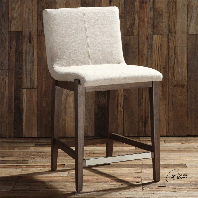 Uttermost Klemens Linen Counter Stool