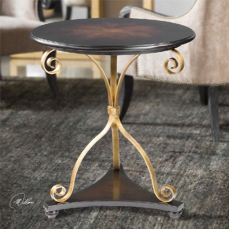 Uttermost Lanzo Accent Table In Walnut