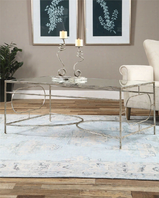 Uttermost Luano Coffee Table In Silver