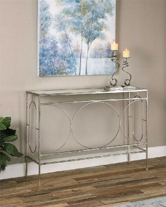 Uttermost Luano Console Table In Silver