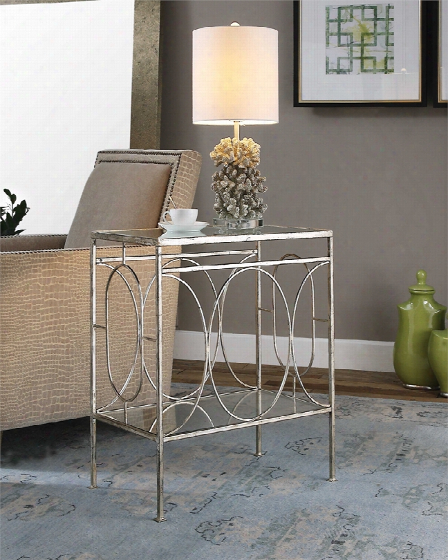 Uttermost Luano End Table In Silver