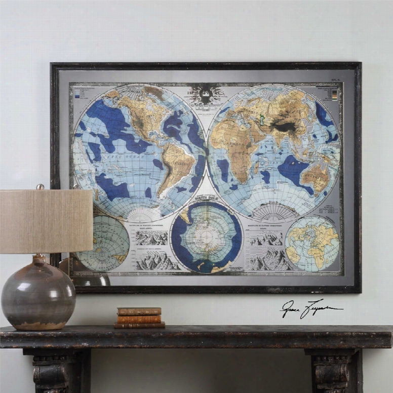 Uttermost Mirrored World Map