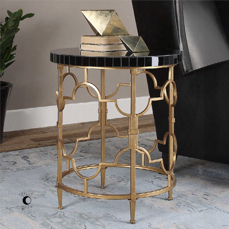 Uttermost Mosi Accent Table In Gold And Black