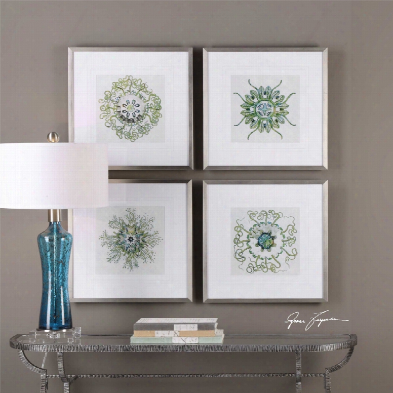 Uttermost Organic Symbols Print Art Set Of 4