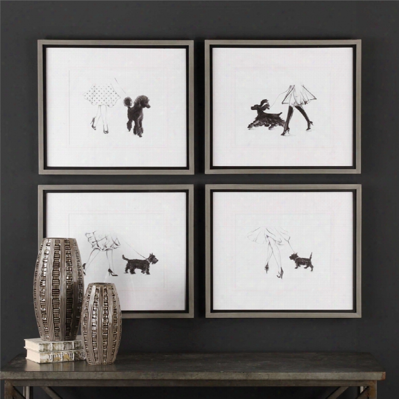 Uttermost Perfect Companions Canine Prints Set Of 4