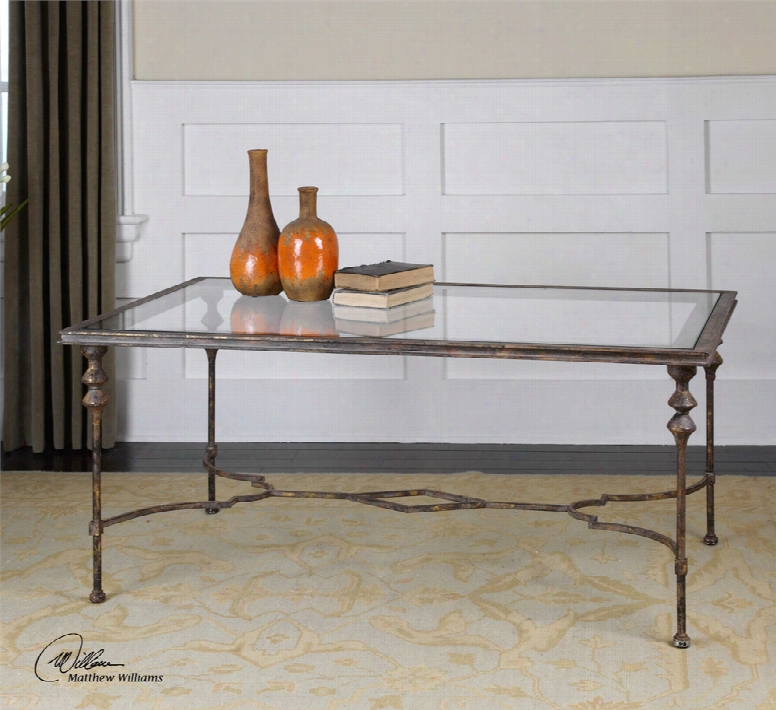 Uttermost Quillon Glass Coffee Table