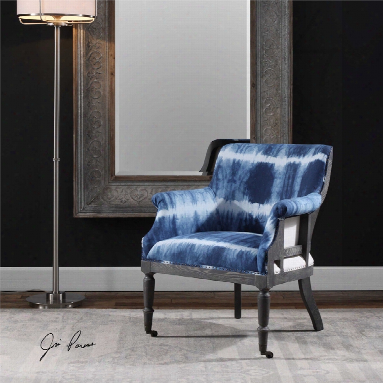 Uttermost Royal Accent Chair In Cobalt Blue