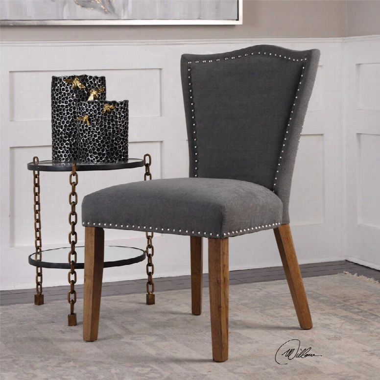 Uttermost Ruhls Armless Chair In Gray