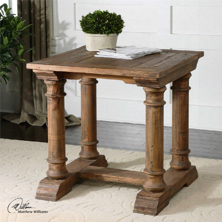 Uttermost Saturia Wooden End Table