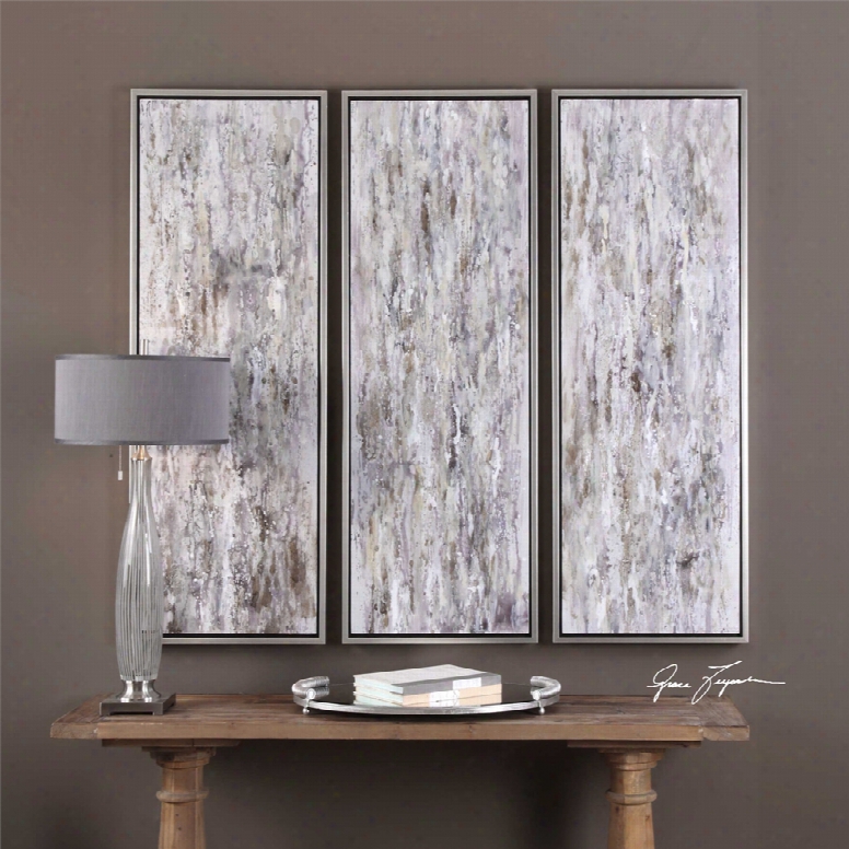 Uttermost Shades Of Bark Modern Art Set Of 3