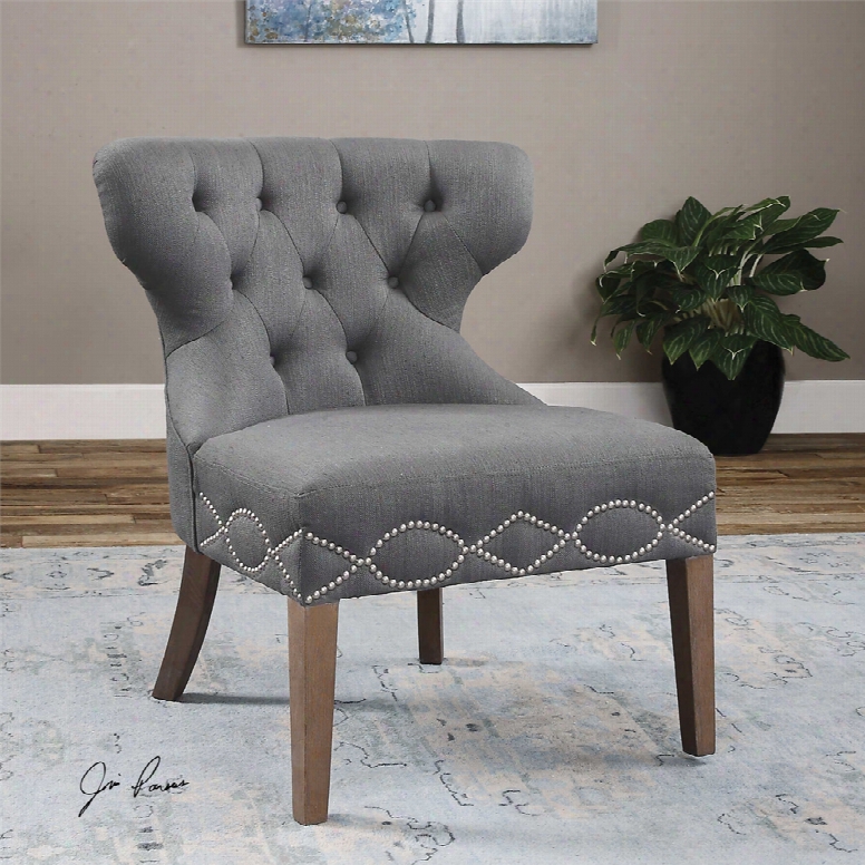 Uttermost Shafira Armless Chair In Gray