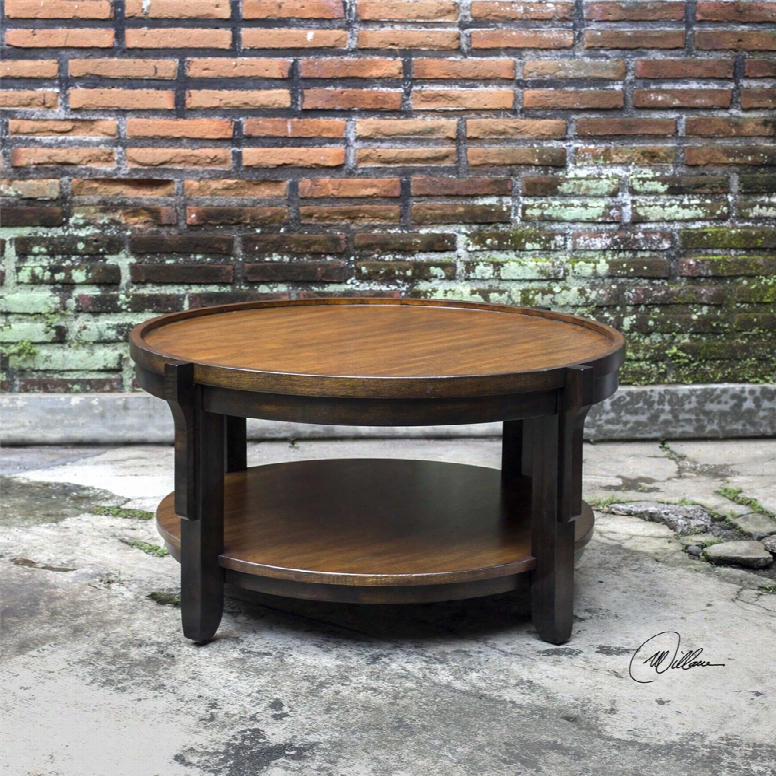Uttermost Sigmon Round Wooden Coffee Table