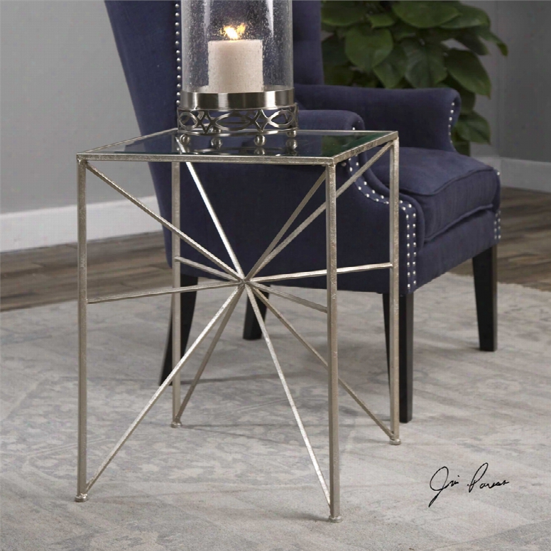 Uttermost Silvana Side Table In Silver