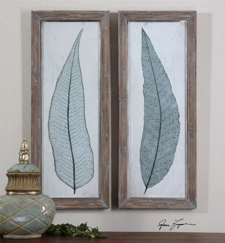 Uttermost Tall Leaves Framed Art Set Of 2