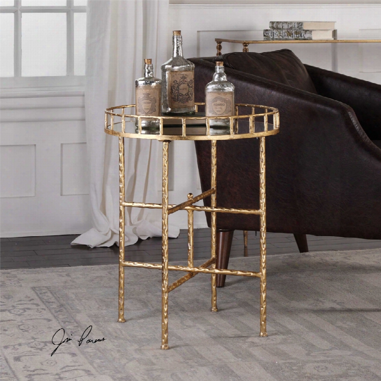 Uttermost Tilly Bright Accent Table In Gold