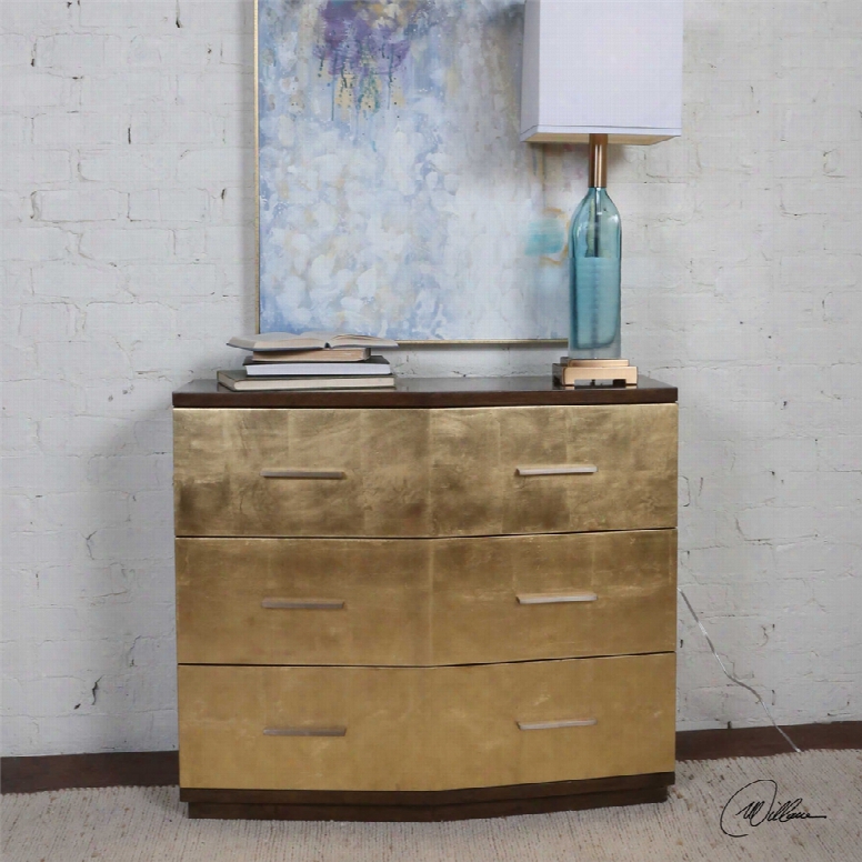 Uttermost Verdura Brushed Gold Accent Chest