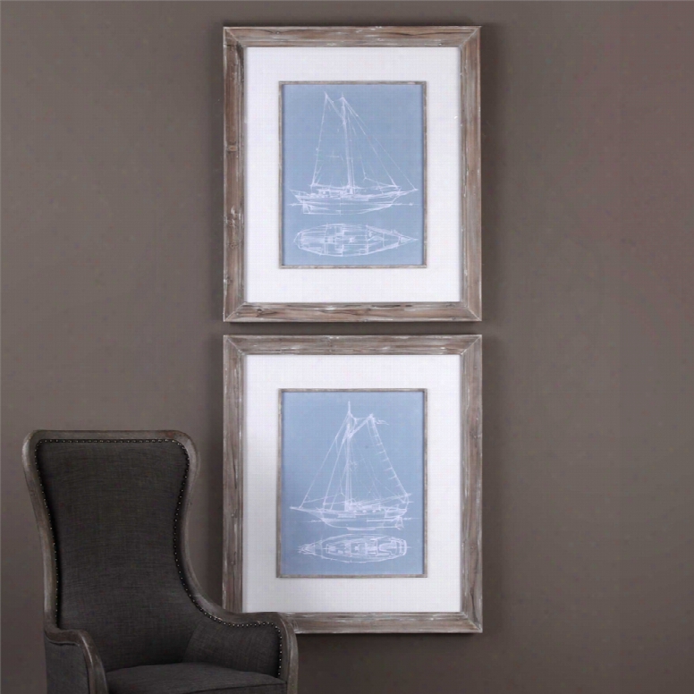 Uttermost Yacht Sketches Set Of 2