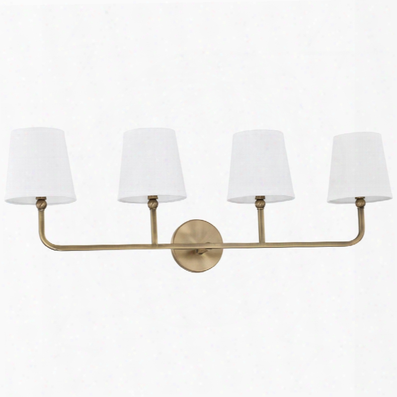 Capital Lighting Dawson 4-light Vanity In Aged Brass