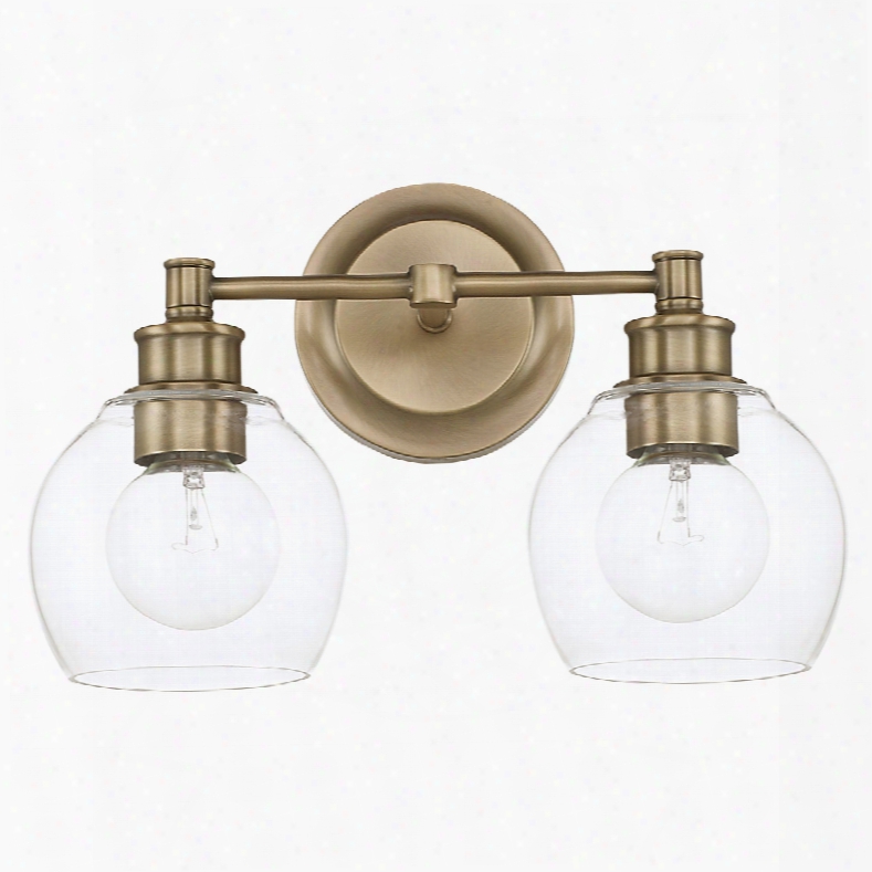 Capital Lighting Mid Century 2-light Vanity In Aged Brass