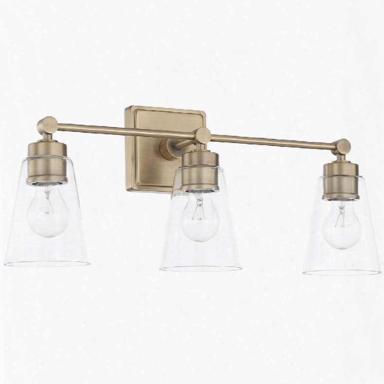 Capital Lighting Signature 3-light Vanity In Aged Brass