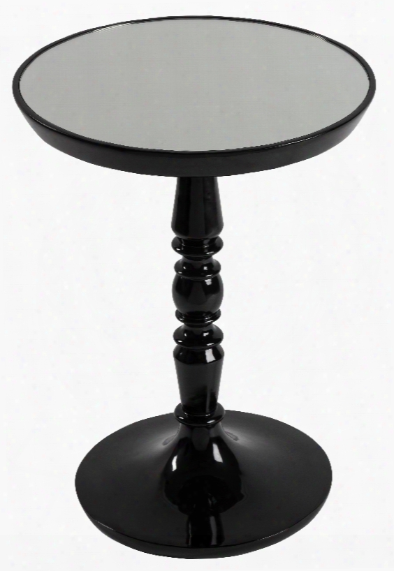 Cooper Classics Karey Side Table In Glossy Black