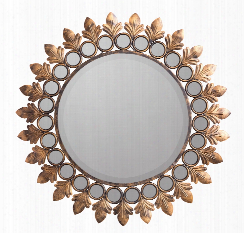 Cooper Classics Lana Mirror In Aged Gold