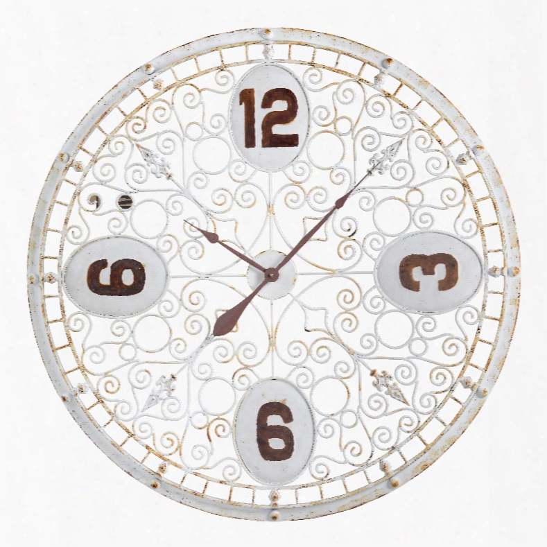 Cooper Classics Rwen Clock In White