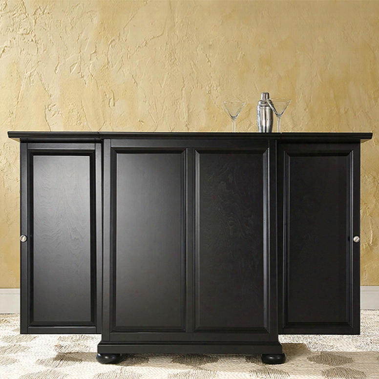 Crosley Alexandria Expandable Bar Cabinet In Black