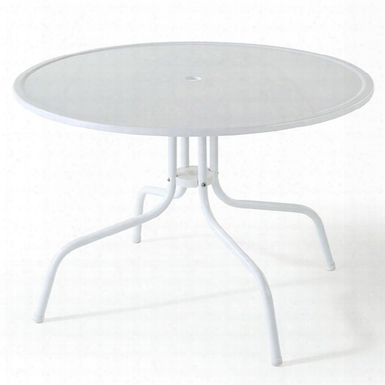 Crosley Griffith Metal 40 Inch Dining Table In White